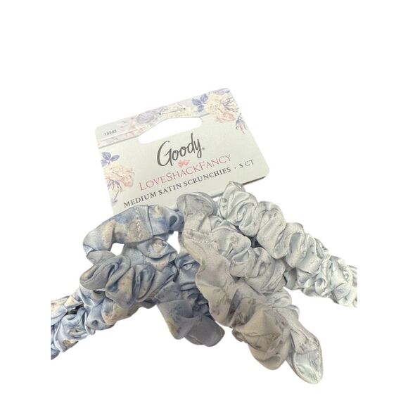 Goody x LoveShackFancy Medium Satin Scrunchies 5 Pack Multicolor - Picture 1 of 4